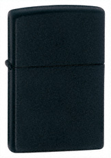 Black Zippo 218 - Black Matte Regular Zippo - gold color engraving