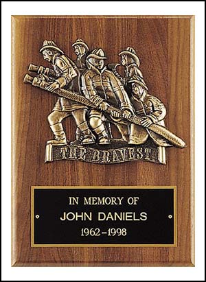 p3/X - Antique firematic bronze finish casting. 9X12 in.